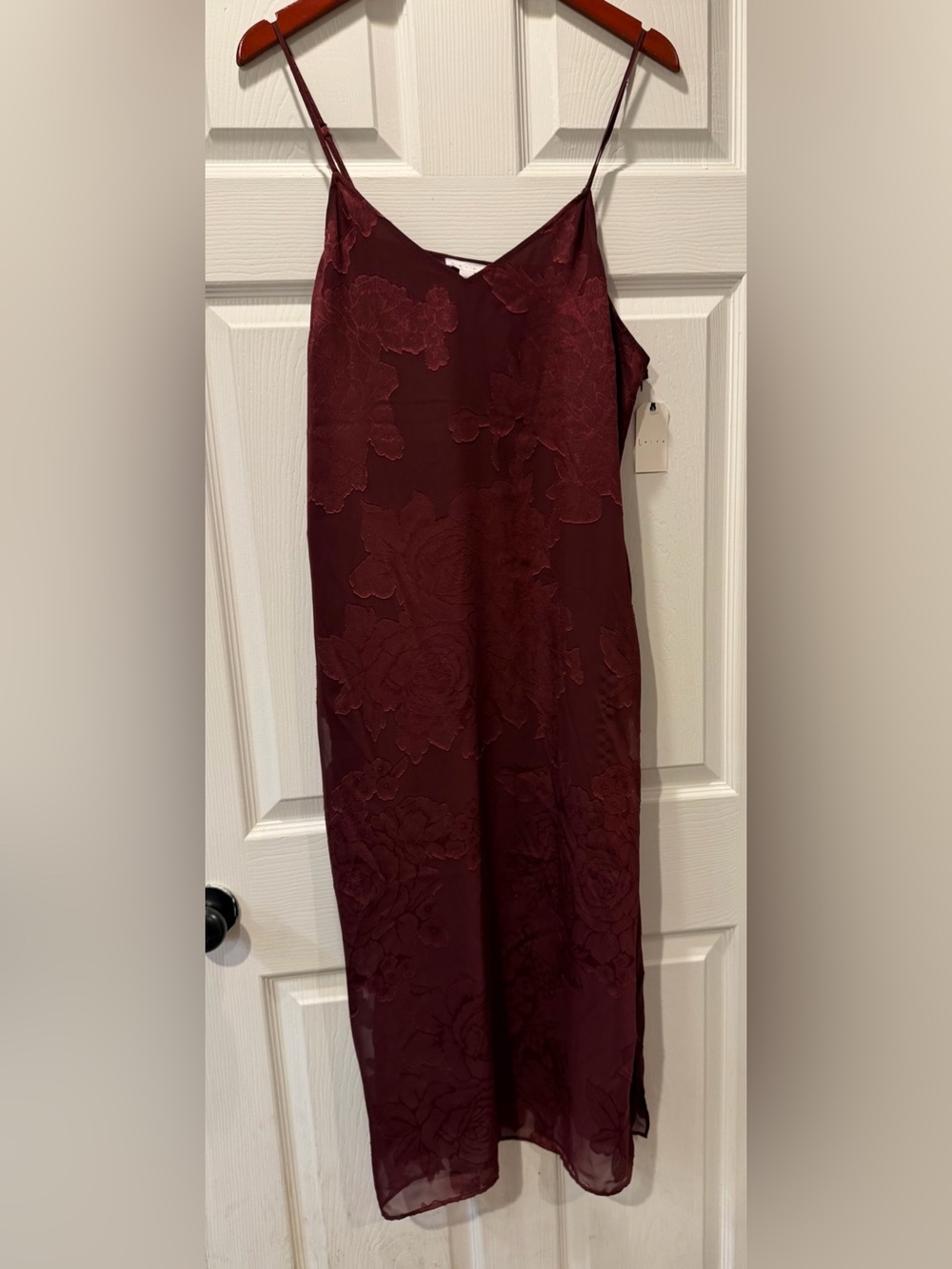 Leith size XL extra large Floral Jacquard Slip Dress NEW with tags